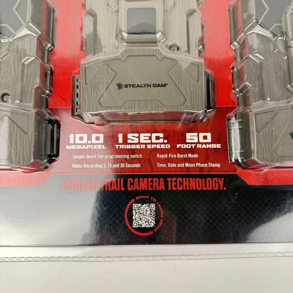 Stealth Cam Kit QS12K 3 Pack Infrared Trail Camera 10.0 MP 50 FT Range Brand NEW